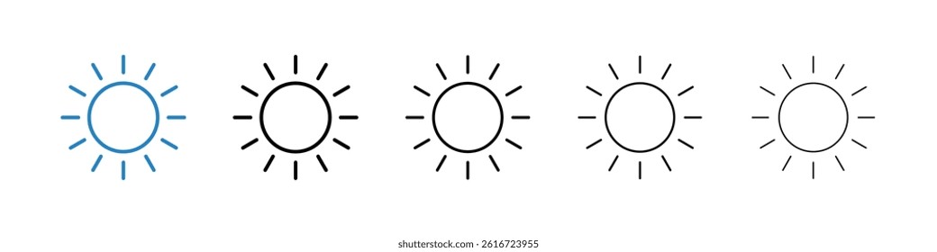 Brightness icons collection vectors for web ui