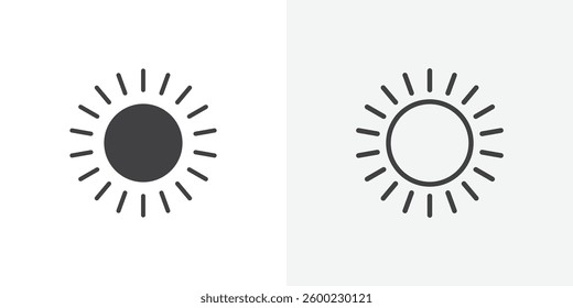 Brightness icons design. vector icons for ui designs