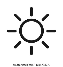 Brightness intensity icon. Isolated vector symbol on white background .