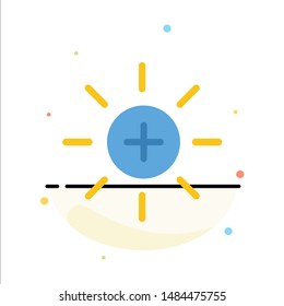 Brightness, Interface, Ui, User Abstract Flat Color Icon Template. Vector Icon Template background