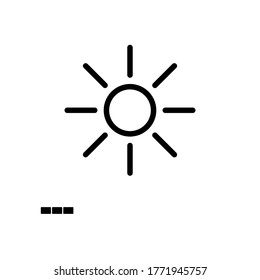 Brightness level icon simple design