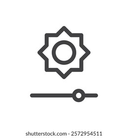 Brightness level icon Simple outline vector logo
