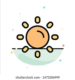 Brightness, Light, Sun, Shine Abstract Flat Color Icon Template