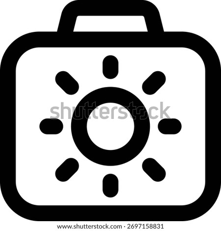 Brightness, Lighting, Sharpness Outline Icon