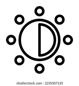 brightness line icon illustration vector graphic