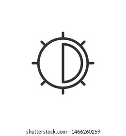 Brightness  - Line Vector Icon