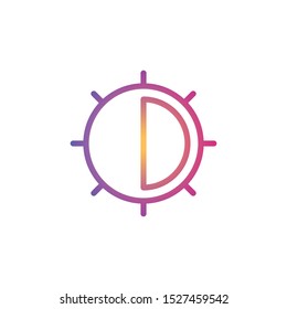 Brightness  - Line Vector Icon