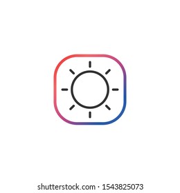 Brightness  - Line Vector Icon