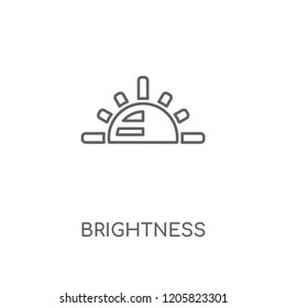 Brightness linear icon. Brightness concept stroke symbol design. Thin graphic elements vector illustration, outline pattern on a white background, eps 10.