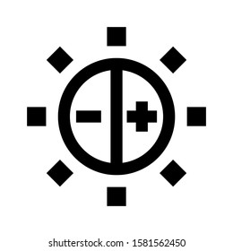 brightness low icon isolated sign symbol vector illustration - high quality black style vector icons
