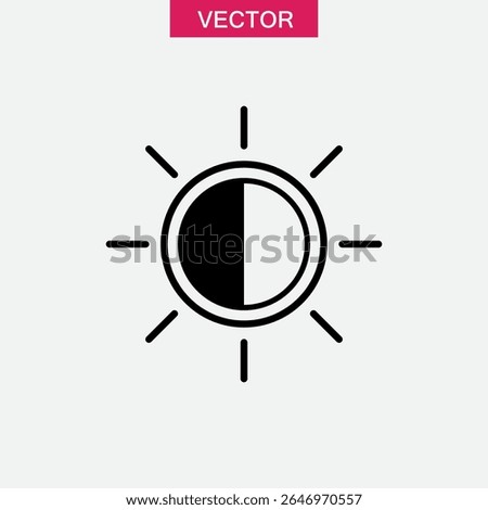 brightness low icon isolated sign , vector simple illustration for web and app..eps