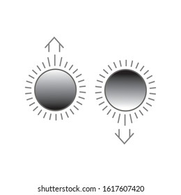 Brightness max vector icon isolated on background. Trendy sweet symbol. Pixel perfect. illustration EPS 10.