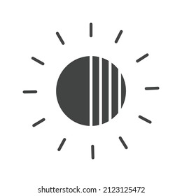 Brightness Medium icon vector image. Can also be used for Physical Fitness. Suitable for mobile apps, web apps and print media.