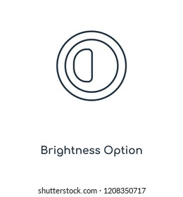 Brightness Option concept line icon. Linear Brightness Option concept outline symbol design. This simple element illustration can be used for web and mobile UI/UX.