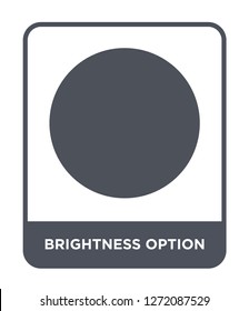 brightness option icon vector on white background, brightness option trendy filled icons from Electronic stuff fill collection, brightness option simple element illustration