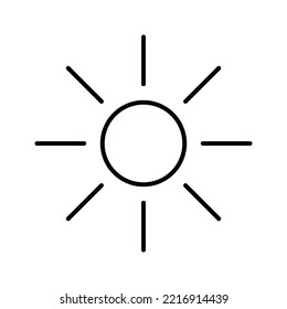 Brightness outline vector icon. Linear style sign for mobile concept and web design. Logo brightness illustration. Single high quality symbol.