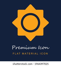 Brightness premium material ui ux isolated vector icon in navy blue and orange colors