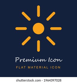 Brightness premium material ui ux isolated vector icon in navy blue and orange colors