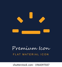 Brightness premium material ui ux isolated vector icon in navy blue and orange colors