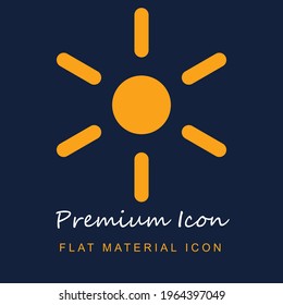 Brightness premium material ui ux isolated vector icon in navy blue and orange colors