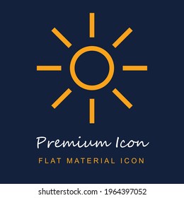 Brightness premium material ui ux isolated vector icon in navy blue and orange colors