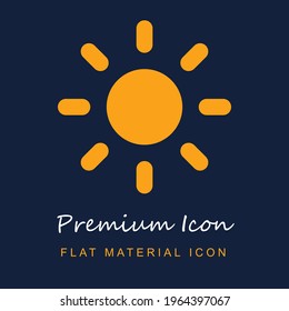 Brightness premium material ui ux isolated vector icon in navy blue and orange colors