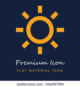 Brightness premium material ui ux isolated vector icon in navy blue and orange colors