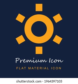 Brightness premium material ui ux isolated vector icon in navy blue and orange colors