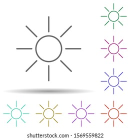 Brightness sign multi color icon. Simple thin line, outline vector of web icons for ui and ux, website or mobile application