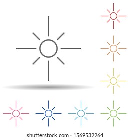 Brightness sign in multi color style icon. Simple thin line, outline vector of image icons for ui and ux, website or mobile application