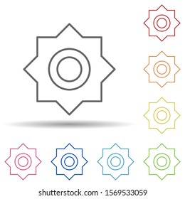 Brightness sign in multi color style icon. Simple thin line, outline vector of image icons for ui and ux, website or mobile application