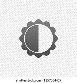 brightness. simple silhouette. On grid background