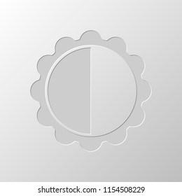 brightness. simple silhouette. Paper design. Cutted symbol. Pitted style