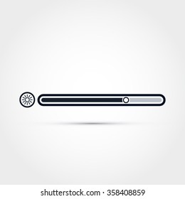 Brightness slider bar and icon
