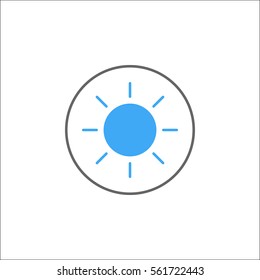 Brightness solid icon, mobile sign and sun, vector graphics, a colorful linear pattern on a white background, eps 10.