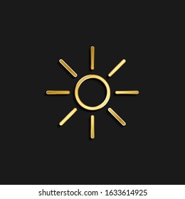 brightness, sun gold icon. Vector illustration of golden