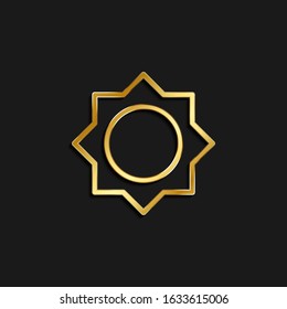 brightness, sun gold icon. Vector illustration of golden