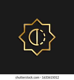 brightness, sun gold icon. Vector illustration of golden