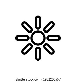 Brightness, sun icon, Line Vector graphics