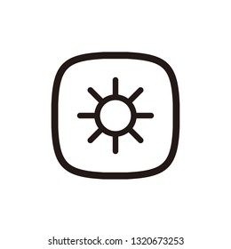 Brightness sun icon sign symbol