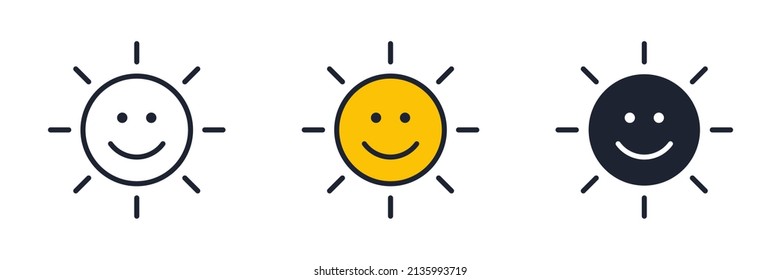 Brightness sun icon symbol template for graphic and web design collection logo vector illustration