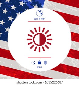 Brightness symbol icon