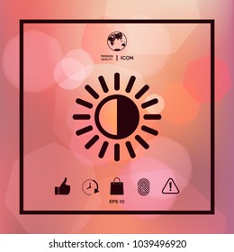 Brightness symbol icon