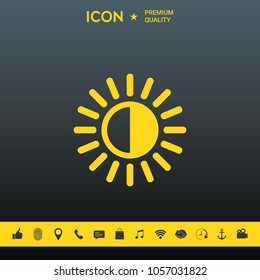 Brightness symbol icon