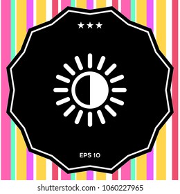 Brightness symbol icon