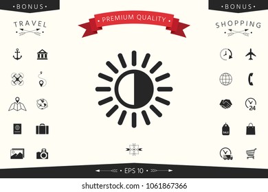 Brightness symbol icon