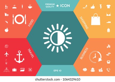 Brightness symbol icon