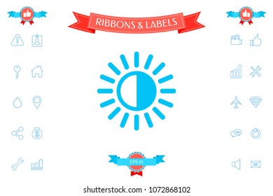 Brightness symbol icon