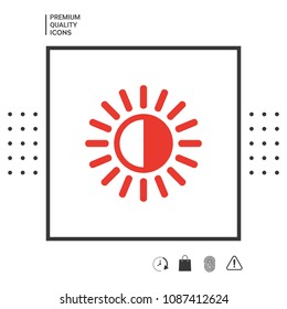 Brightness symbol icon