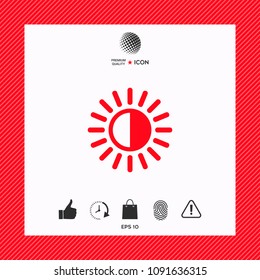 Brightness symbol icon